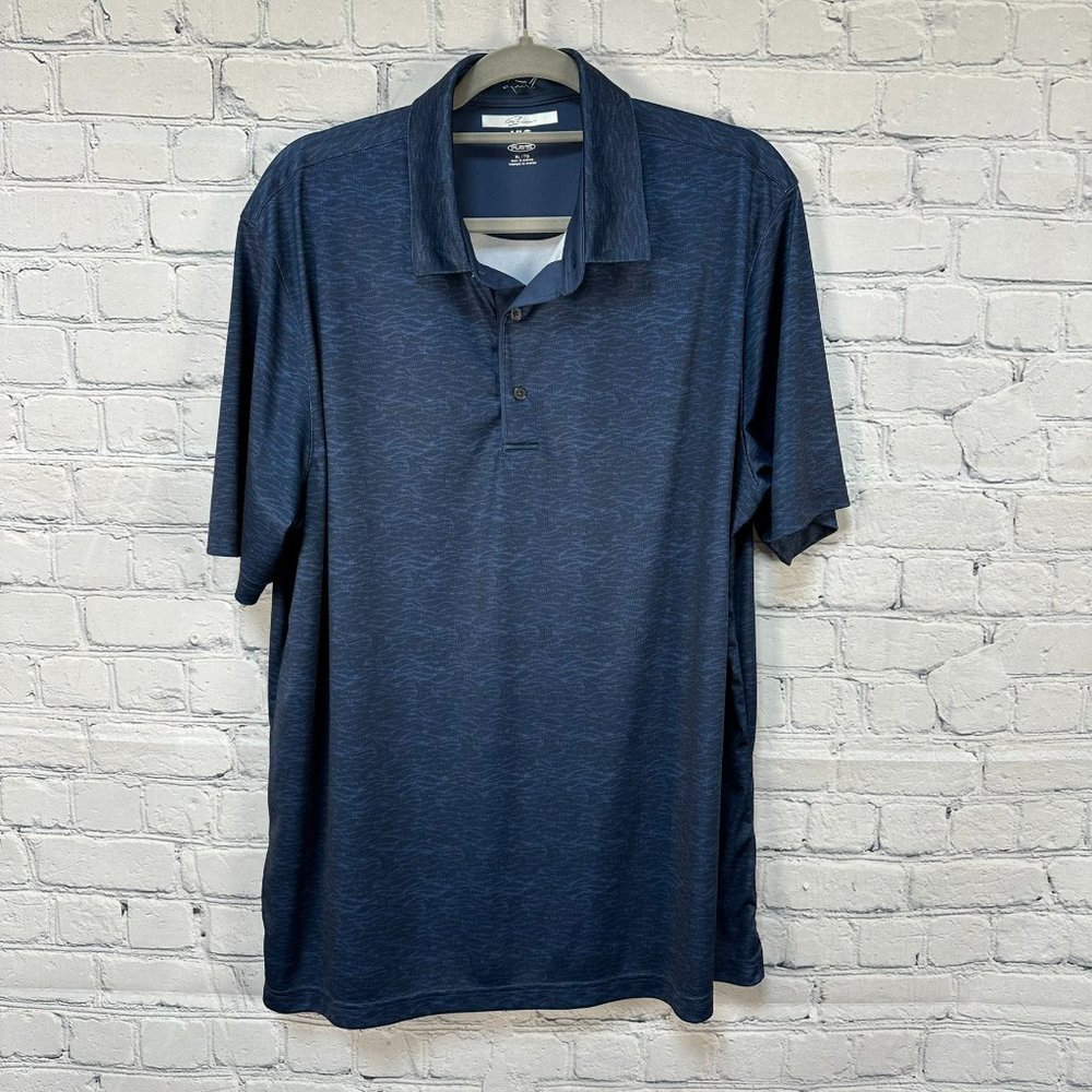 Greg Norman ML75 Play Dry‎ Subdued Shark Golf Polo Shirt, Size XL, Blue